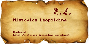 Miatovics Leopoldina névjegykártya